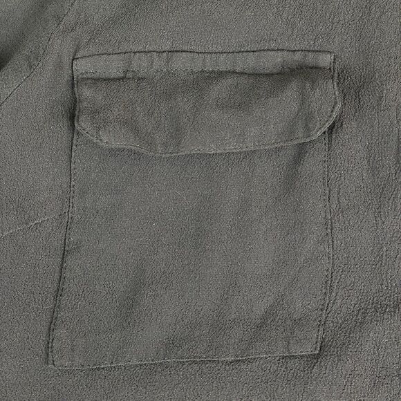 Mittoshop Button Detail Midi Shirt Dress Women's M Grey Short Sleeve Collared - Picture 6 of 14